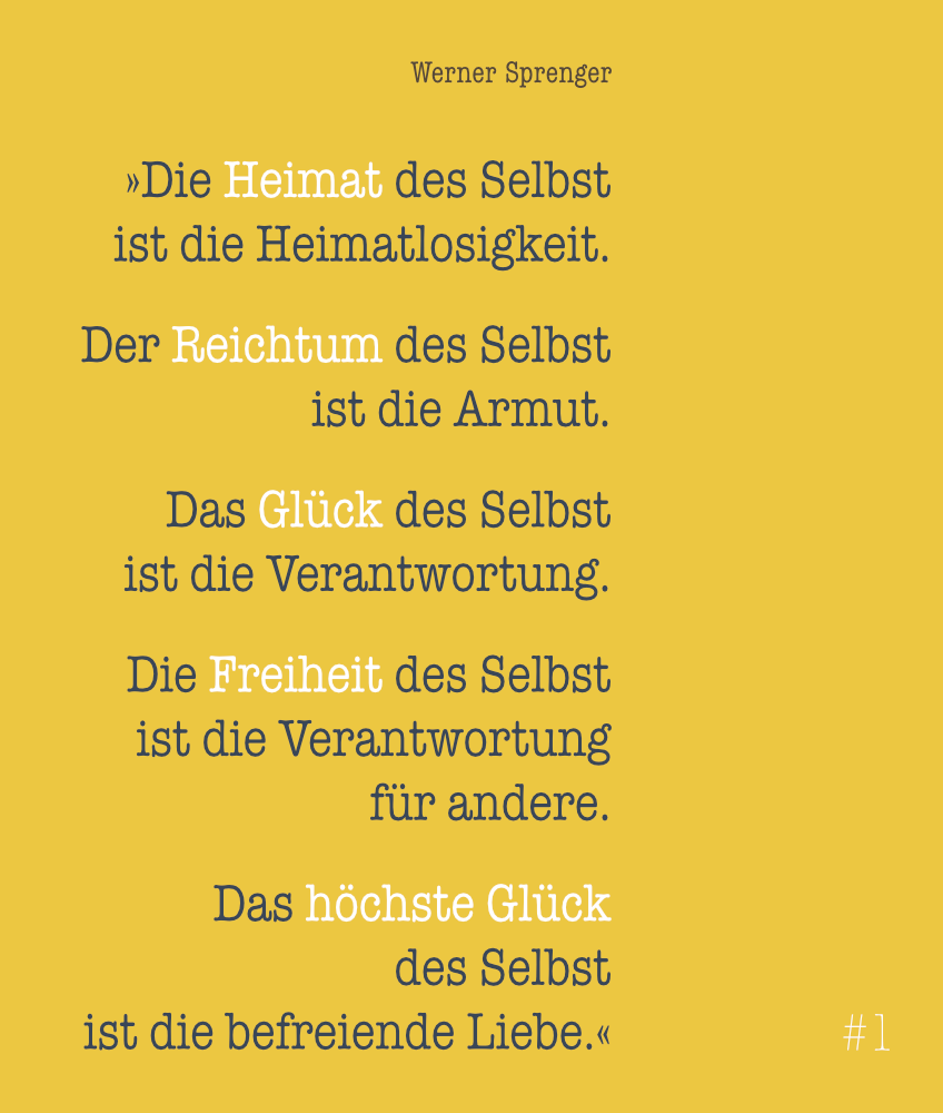 Werner Sprenger Heimat des Selbst