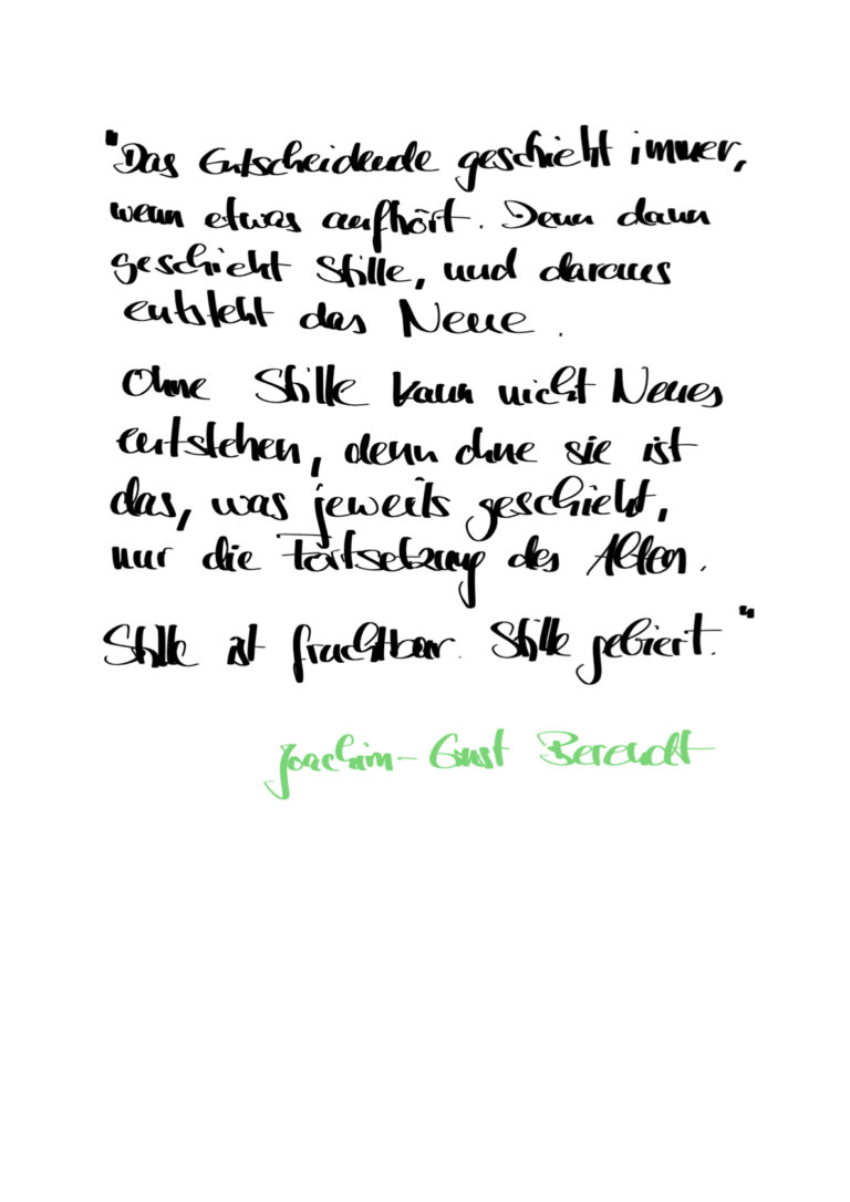 Joachim-Ernst Berendt über Stille